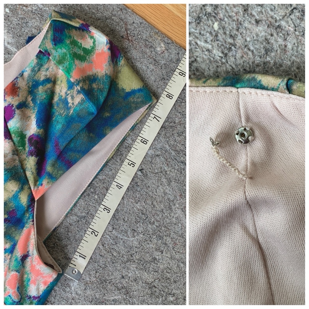 watercolor floral print fitted dress by Suzi Chin for Maggy Boutique - Picture 17 of 17